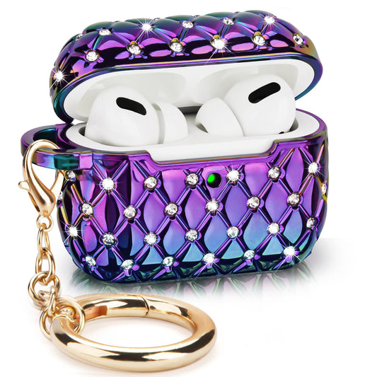 VISOOM Airpods Pro 2nd Generation Case - Bling Rhinestone Hard Protective Case Cover with Lanyard for Apple Airpod Gen Pro 2