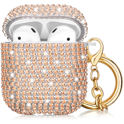 VISOOM Bling Airpods Case - AirPods 1st/2nd Case Cover Women 2024 Crystal iPod Wireless Charging Case Girl Keychain for Apple Airpod